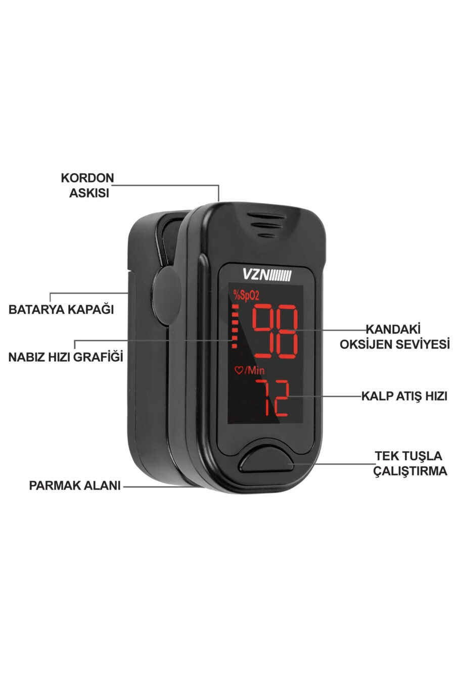 VZN Parmak Tipi Pulse Oksimetre