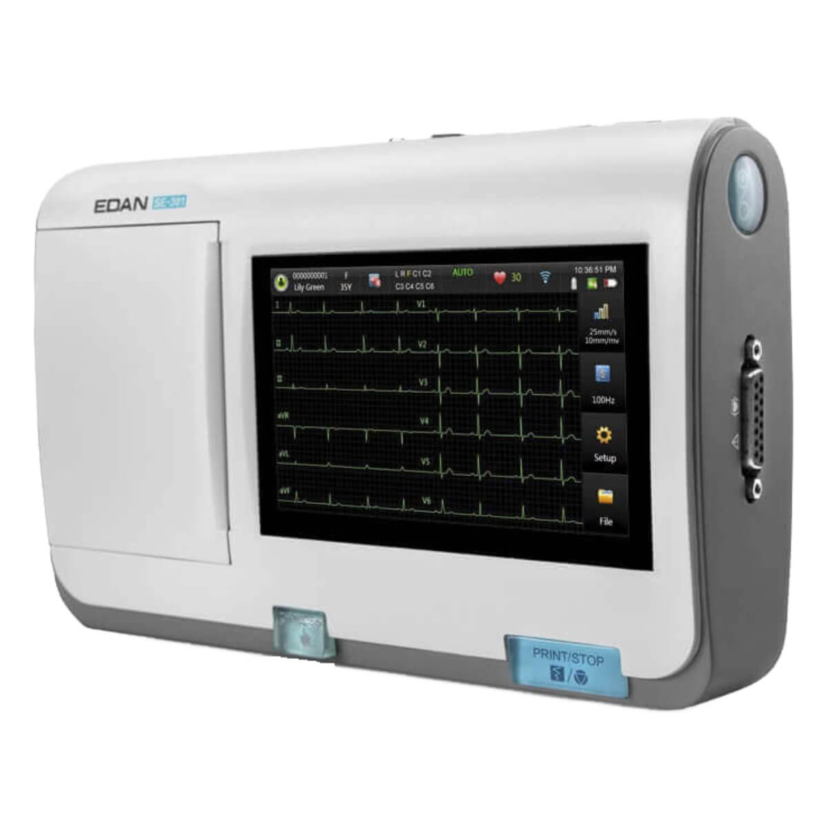 200969-1-edan-se-301-ekg-neu-2.jpg EDAN SE-301 EKG - Dokunmatik Ekranlı Kompakt 3 Kanallı İstirahat EKG'si