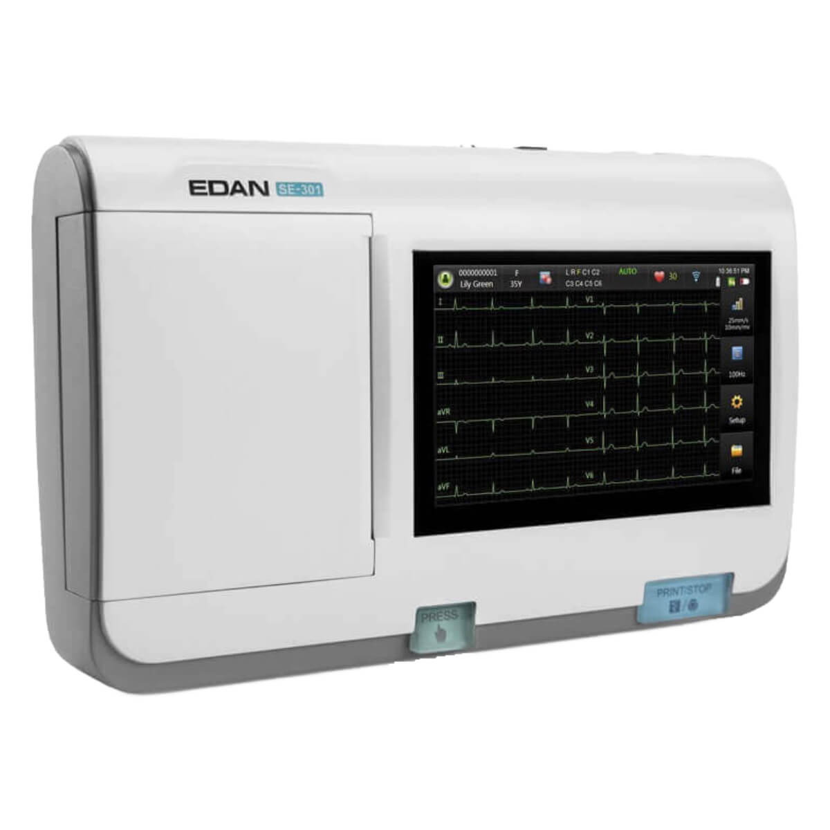 200969-1-edan-se-301-ekg-neu-3.jpg EDAN SE-301 EKG - Dokunmatik Ekranlı Kompakt 3 Kanallı İstirahat EKG'si
